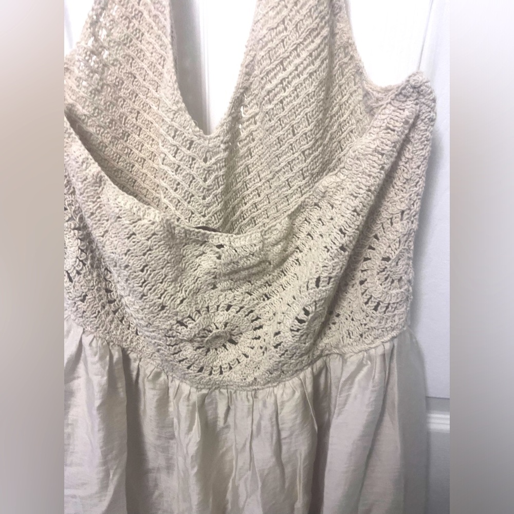LOFT Petite Crochet Halter Midi Dress - Picture 11 of 16